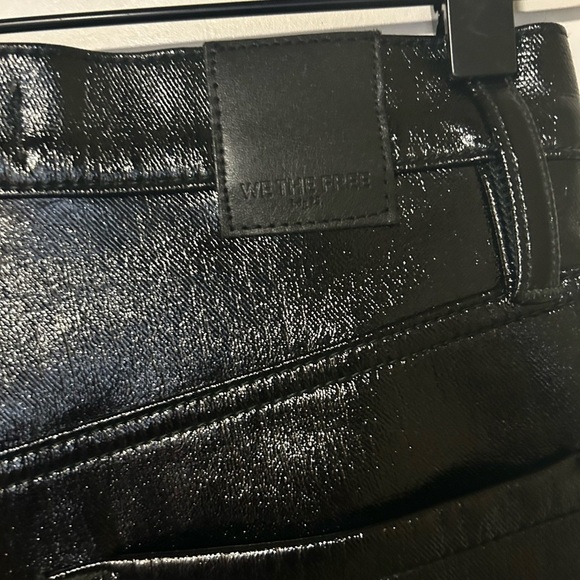 We the Free Phoenix Coated Skinny Jeans in Liquid Black SZ 25 - Picture 9 of 11